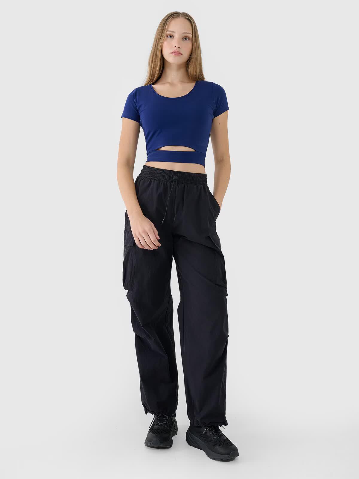T-shirt crop top gładki damski 4F 4FRSS25TTSHF2695 6/6