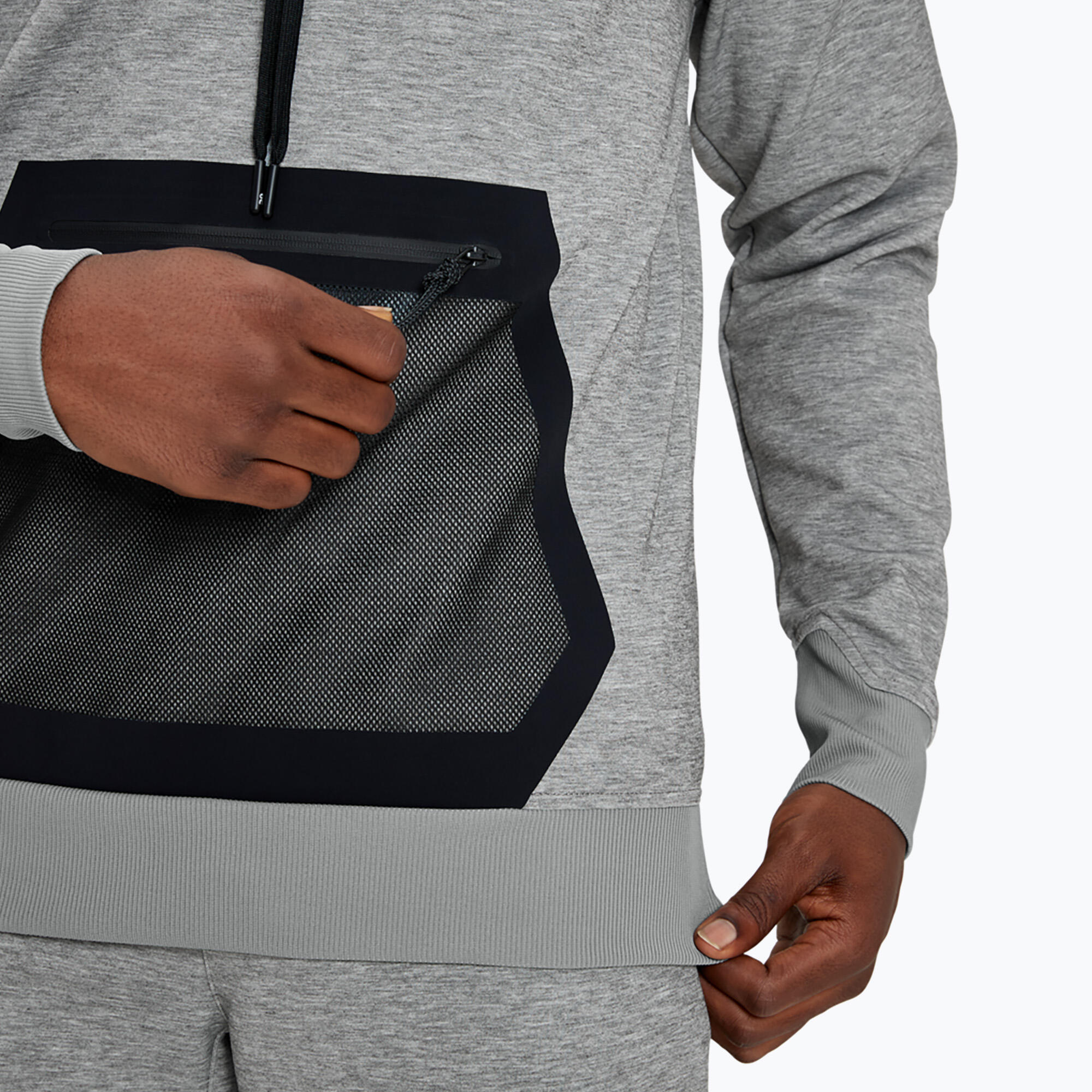 -RUNNING HOODIE GREY MAN 5/6