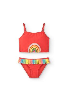 Ropa de baño de niña coral
