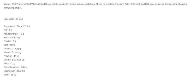 Protect 500ml Vitamin Well (Packung mit 12 ) 2/2