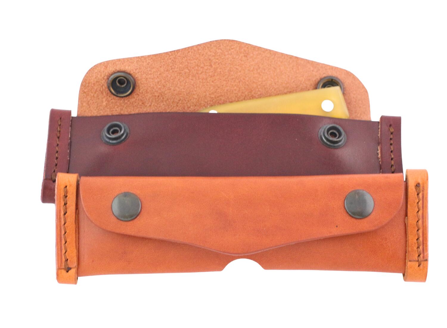 Funda de navaja de piel  Los Nietos  | Color Coñac 2/5