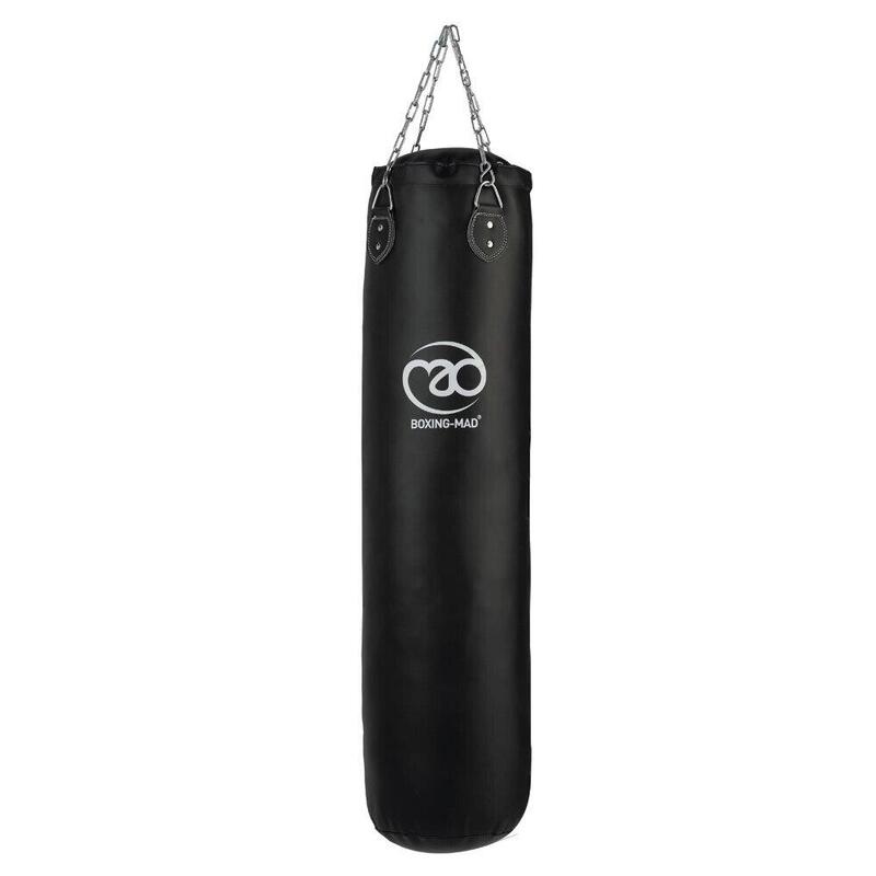 Fitness Mad Leather Punch Bag Black 120cm x 35cm