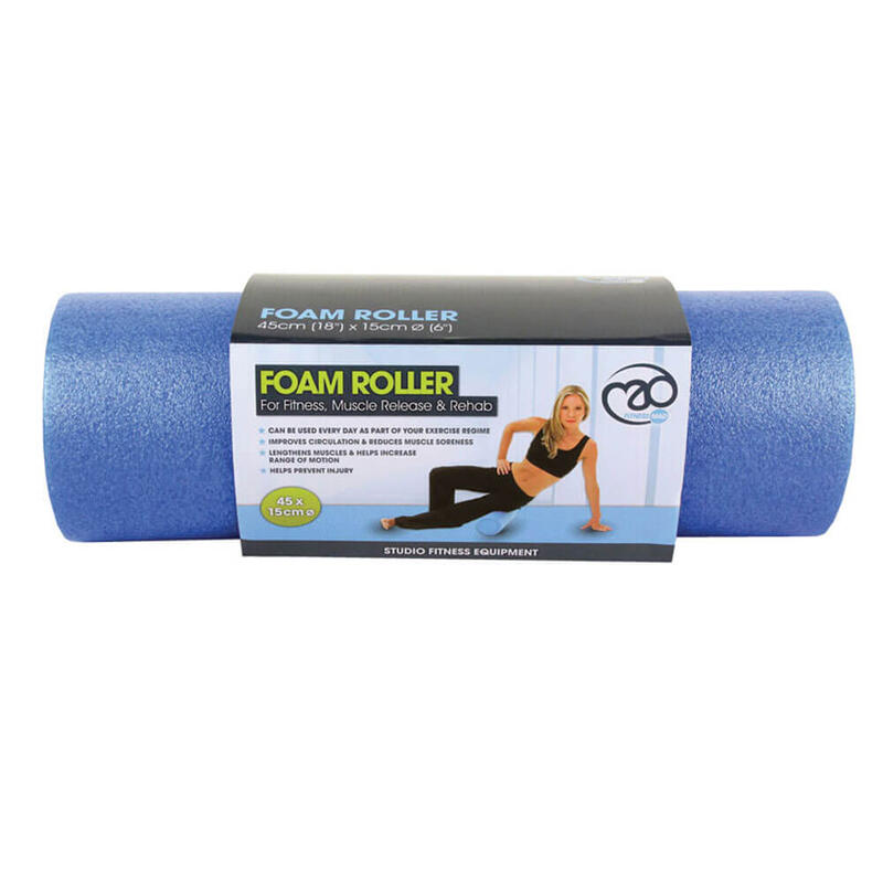 Fitness-Mad rouleau en mousse 45 x 15 cm bleu polyéthylène