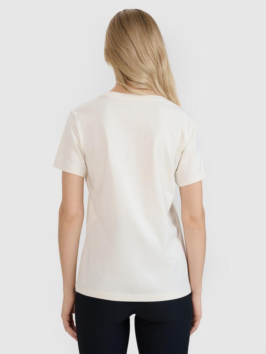 T-shirt regular z nadrukiem damski 4F 4FRSS25TTSHF2786 2/6