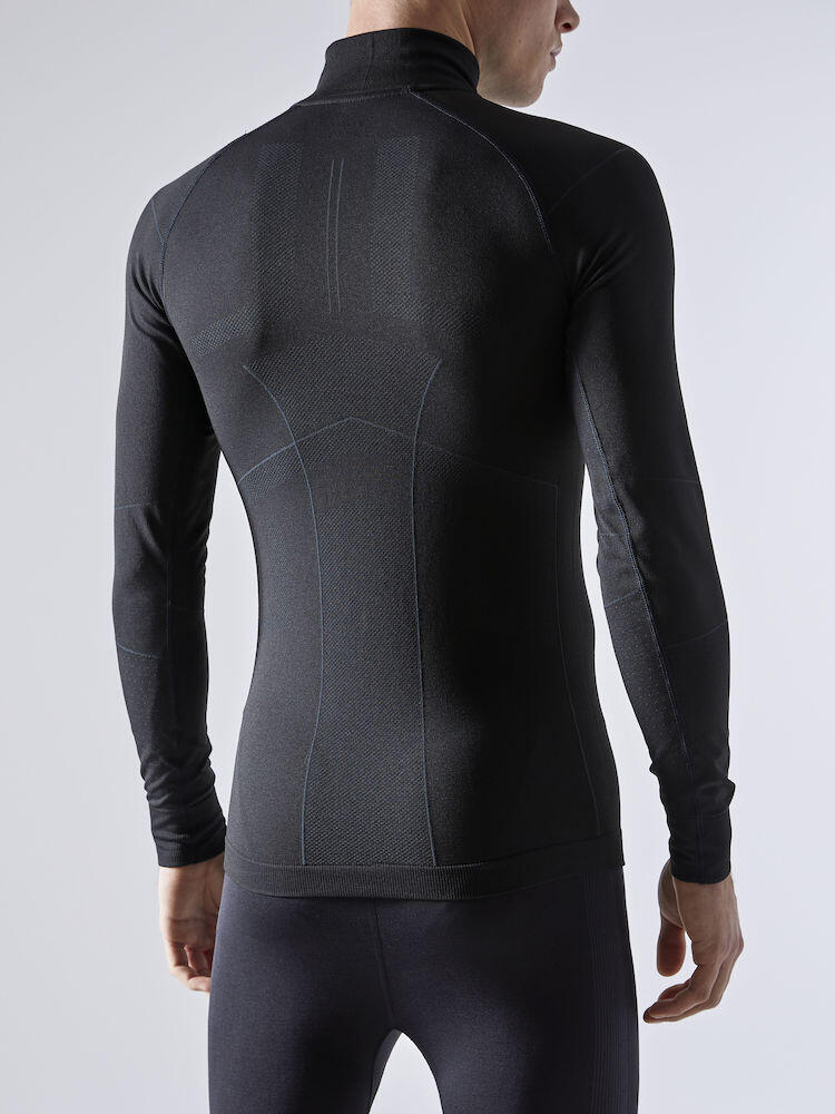 Active INTENSITY ZIP Mens Baselayer Black Asphalt 2/3