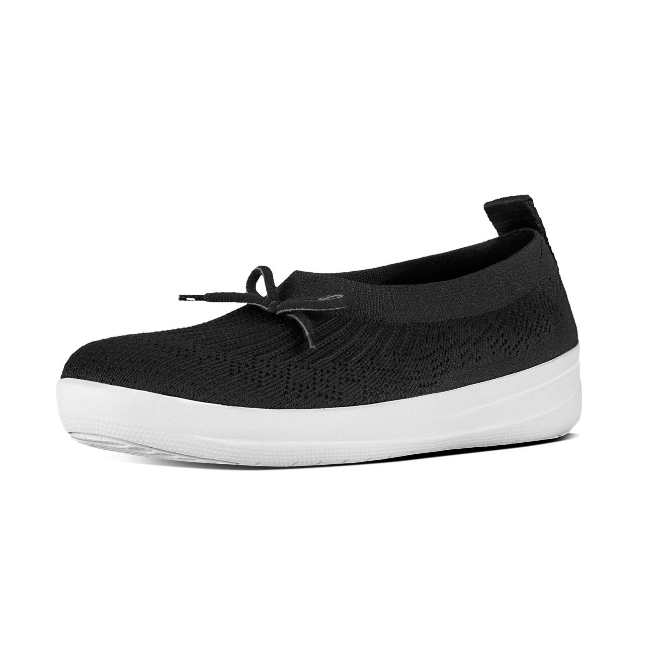 FitFlop Uberknit Slip-On Ballerina With Bow Poly/nylon 6/6