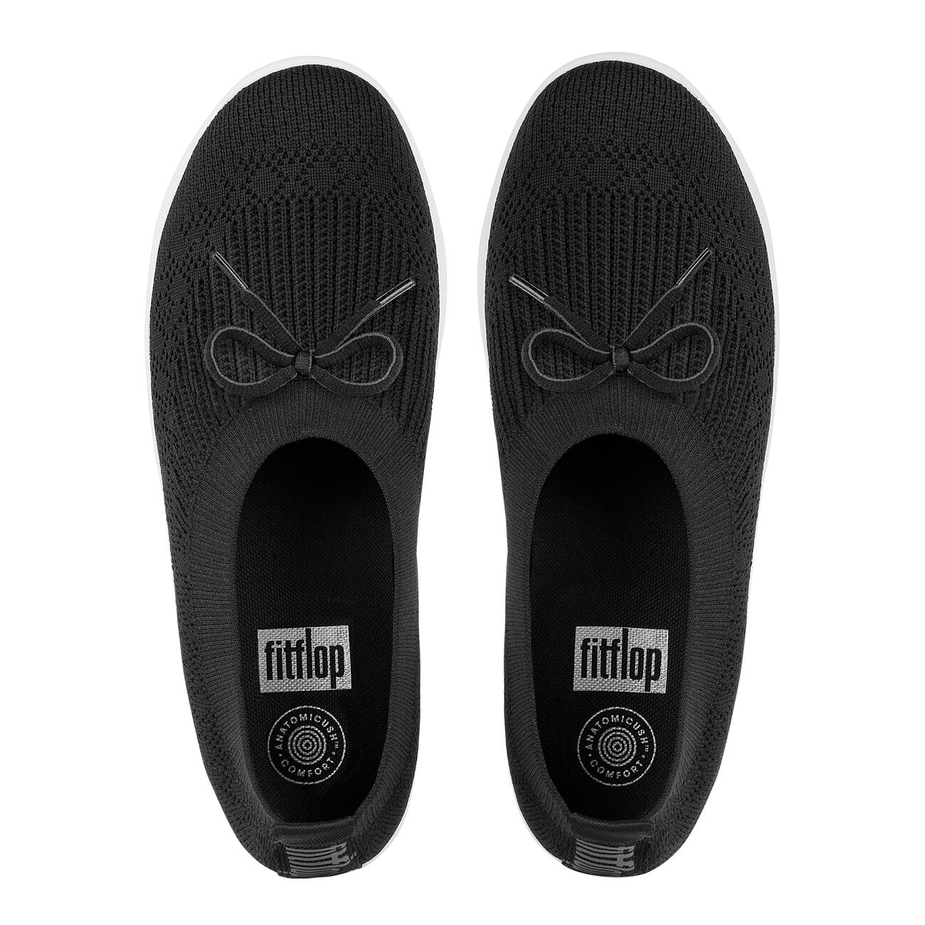 FitFlop Uberknit Slip-On Ballerina With Bow Poly/nylon 4/6