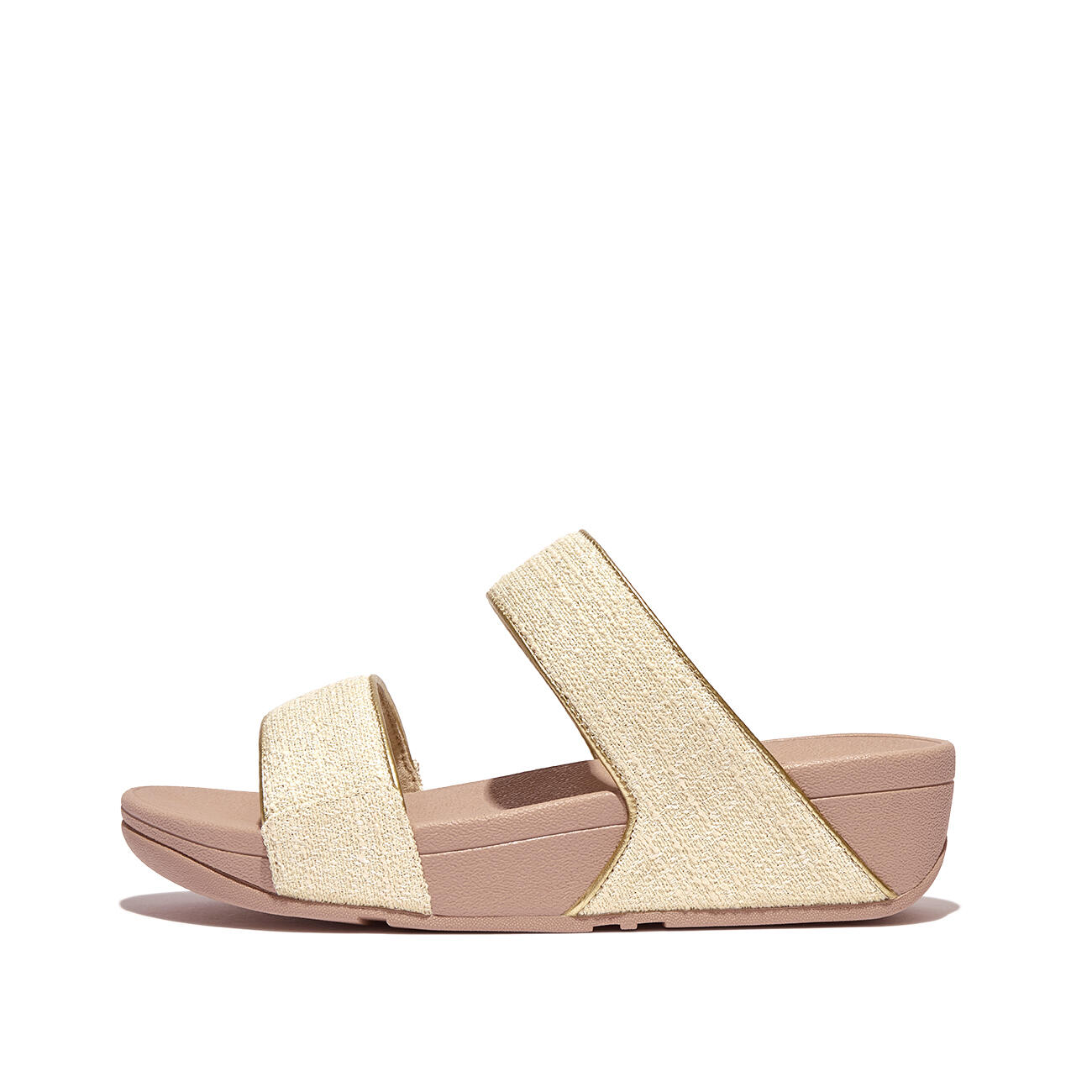 FITFLOP FitFlop Lulu Shimmerweave Slides  STEENBEIGE MIX 42 3/7