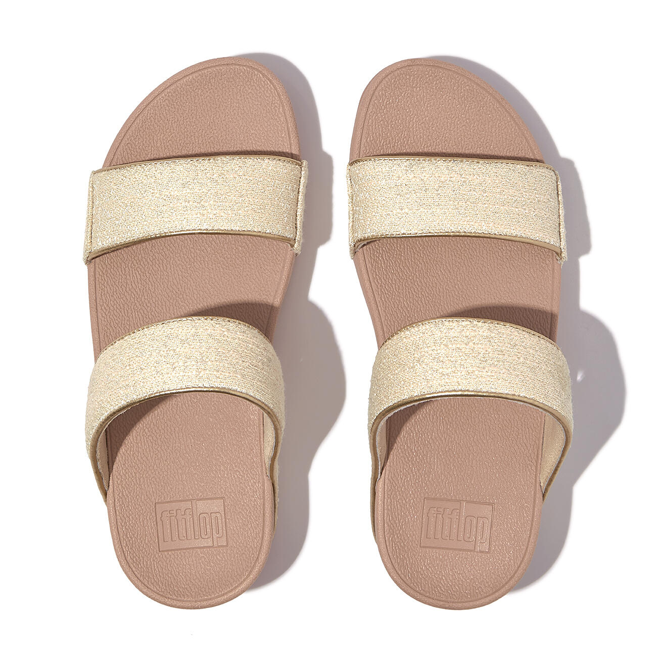 FITFLOP FitFlop Lulu Shimmerweave Slides  STEENBEIGE MIX 42 5/7