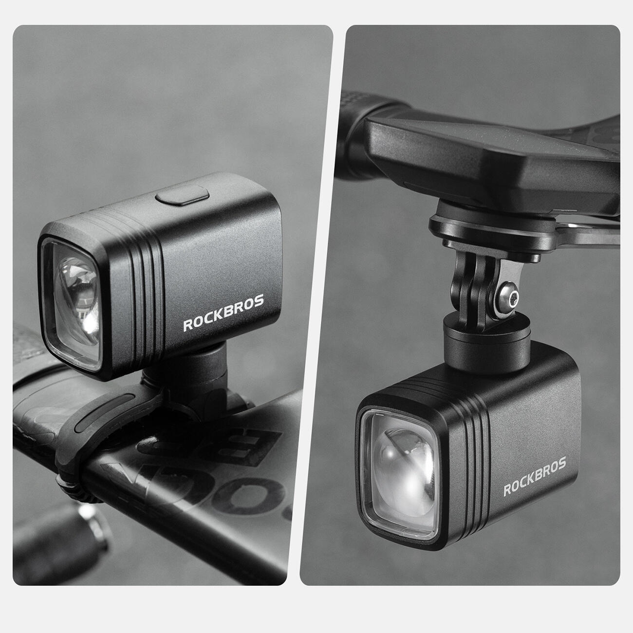 Rockbros M6 1000 lm wiederaufladbare Fahrrad-Frontleuchte 2800 mAh - Schwarz 2/7