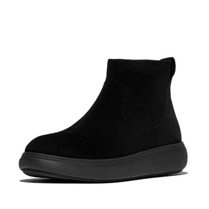 FITFLOP IQ-Comff Suede Zip Ankle Boots GEHEEL ZWART 43