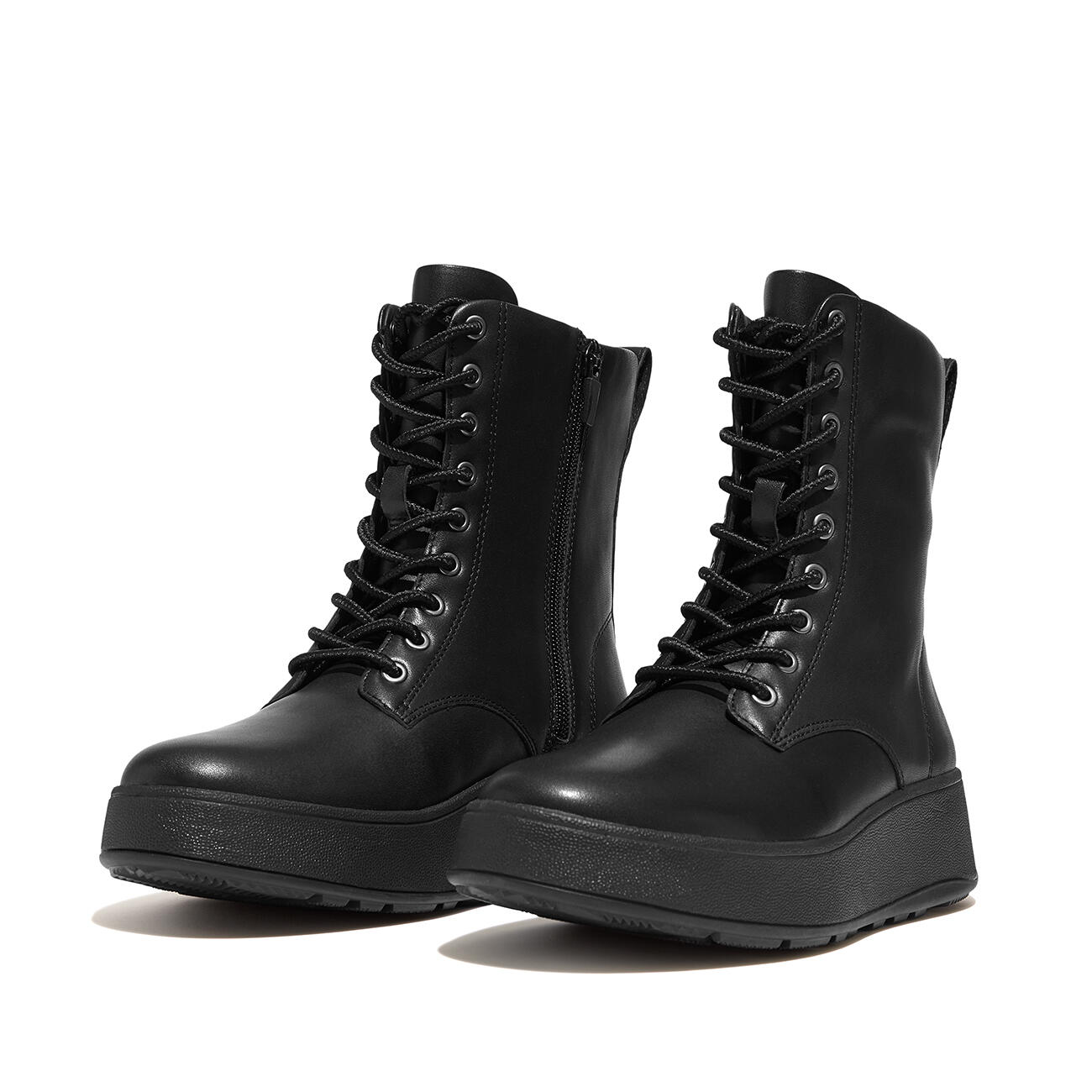 FITFLOP FItFlop leren enkellaarzen zwart - Dames - Veters  ZWART 42 5/7