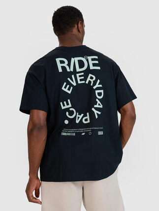 T-shirt oversize z nadrukiem męski 4F 4FWSS25TTSHM1979