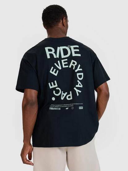 T-shirt oversize z nadrukiem męski 4F 4FWSS25TTSHM1979