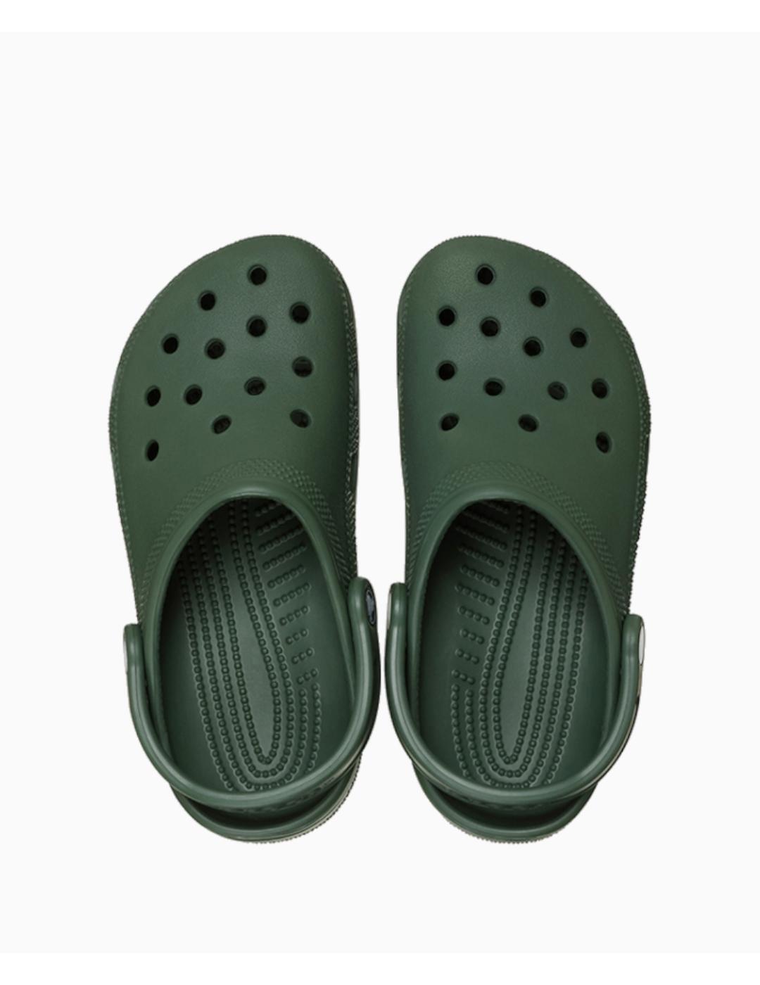 Sandali da uomo Crocs verdi. 3/6