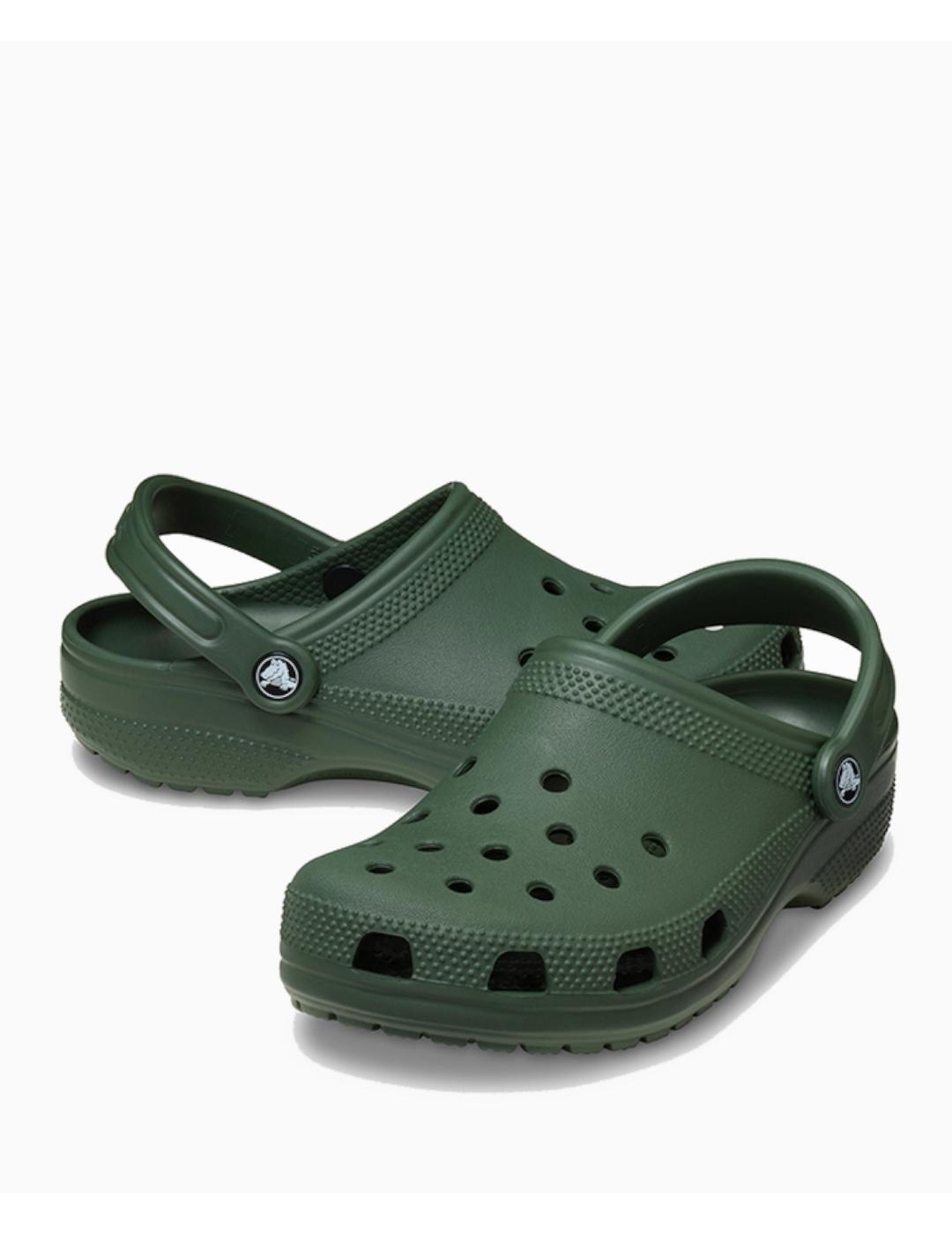 Sandali da uomo Crocs verdi. 2/6