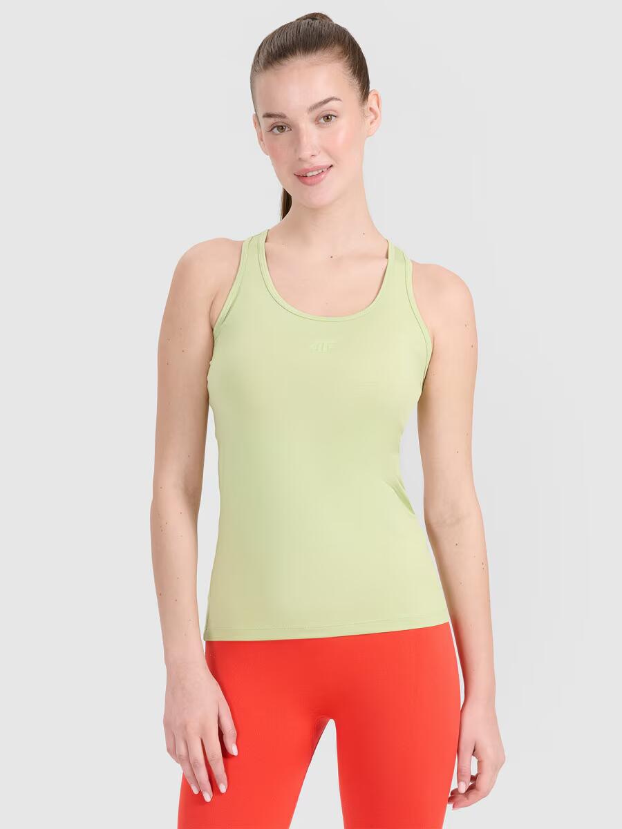 Top treningowy slim szybkoschnący damski 4F 4FRSS25TFSLF414 2/6