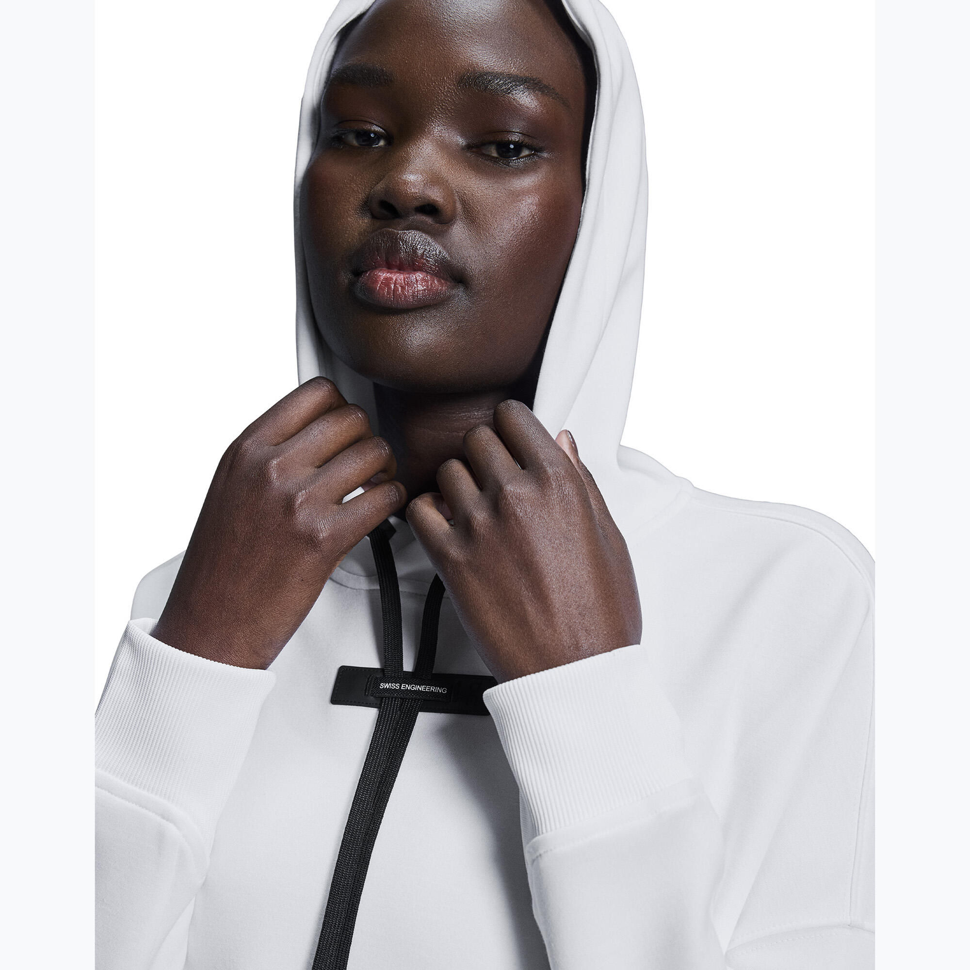 -RUNNING HOODIE WHITE WOMAN 6/7