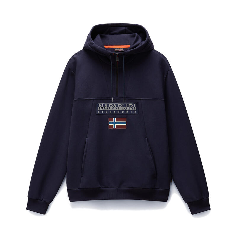 Hanorac bărbați Napapijri Burgee Half Zip cu glugă 2.0