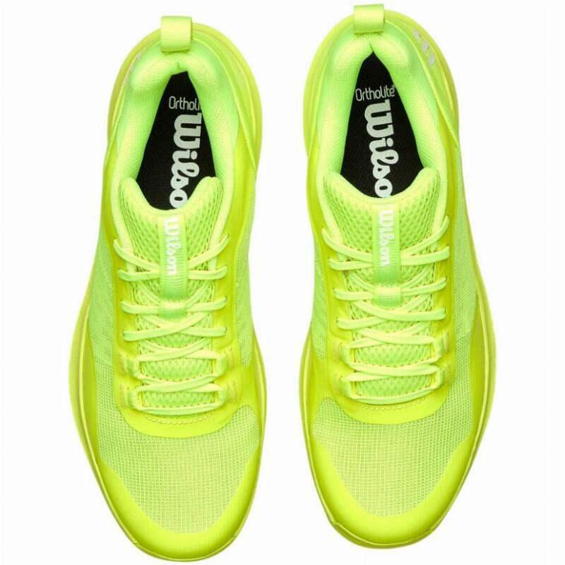 Tênis Wilson Hurakn Pro V2 Fluorescente Amarelo Branco 3/5