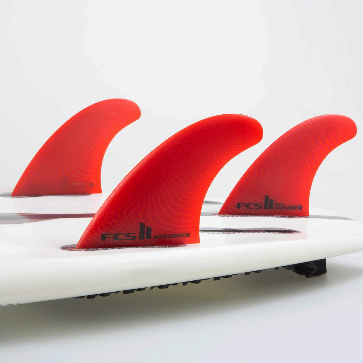 FCS II-Essential Series-ailerons Accelerator Thruster fins Eco Blend-Red L 2/4