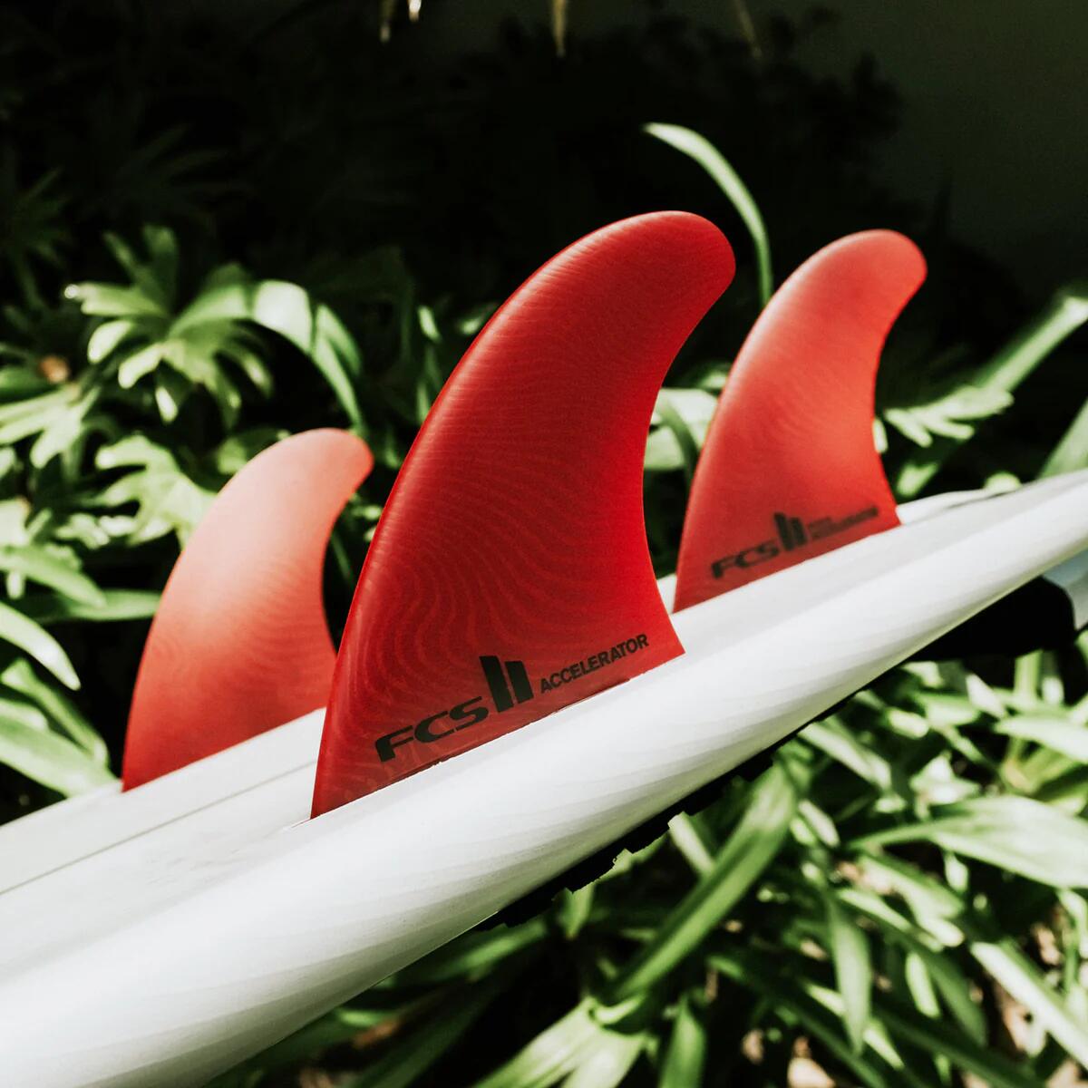 FCS II-Essential Series-ailerons Accelerator Thruster fins Eco Blend-Red L 4/4