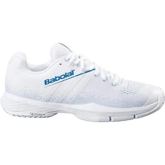 BABOLAT SENSA WOMEN Blanco/Azul SS25 (Zapatillas)