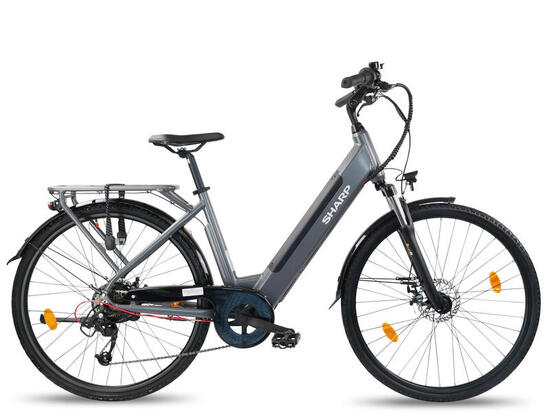 Unisex Elektro-Stadtfahrrad 12.8Ah 28-Zoll grau Urban