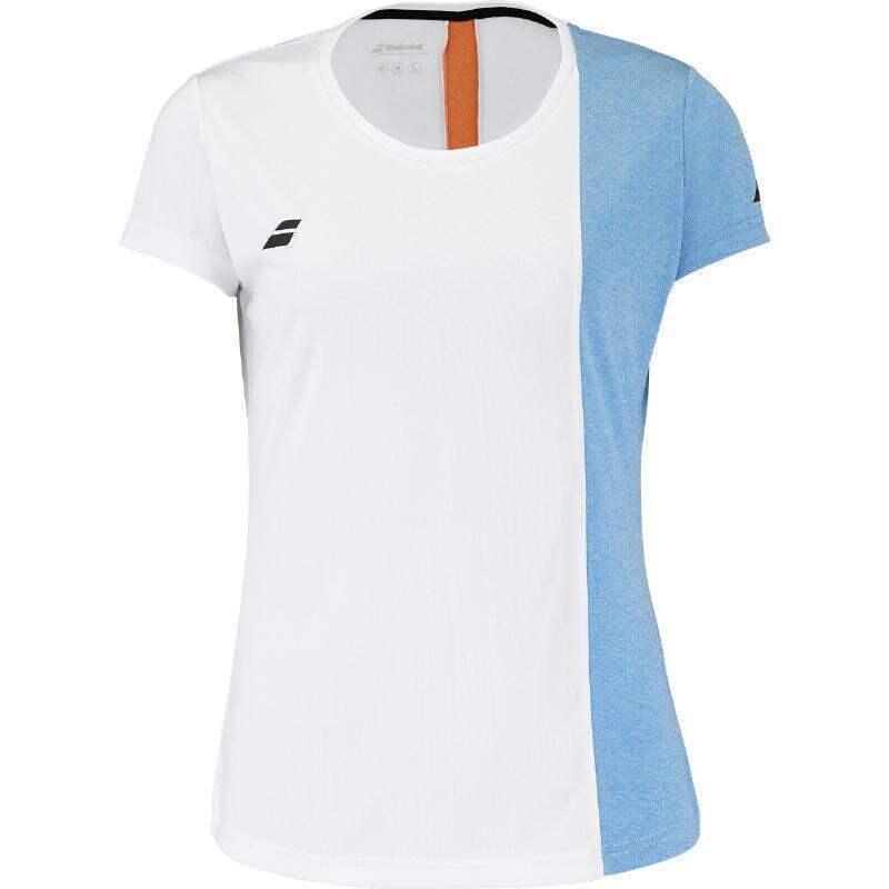 Tshirt Babolat Play Cap W Blanc/Bleu 4/5