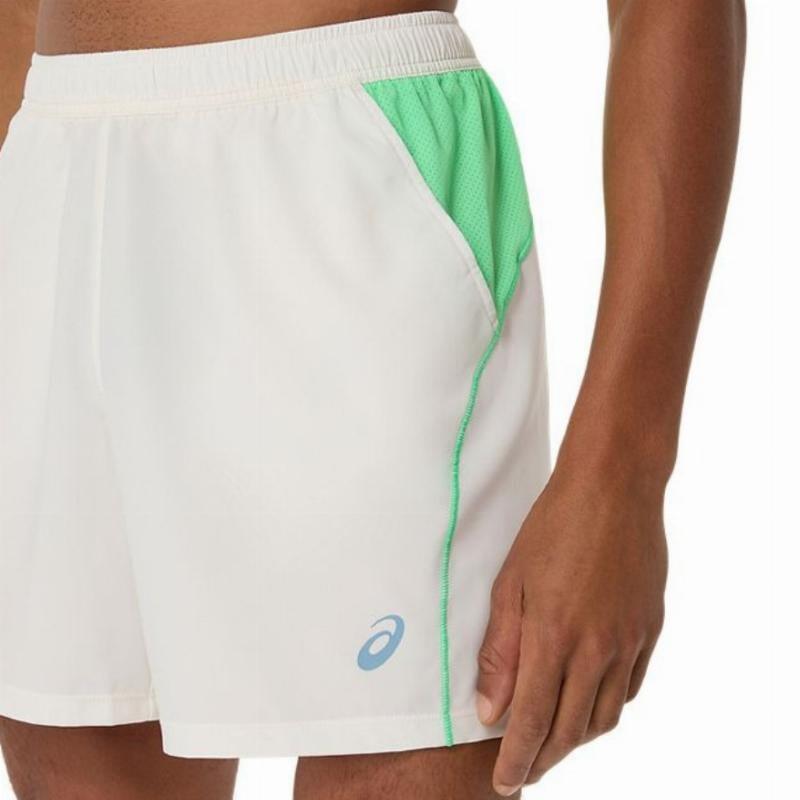 Short Asics Padel Court 7IN Blanco Crema Verde 3/7