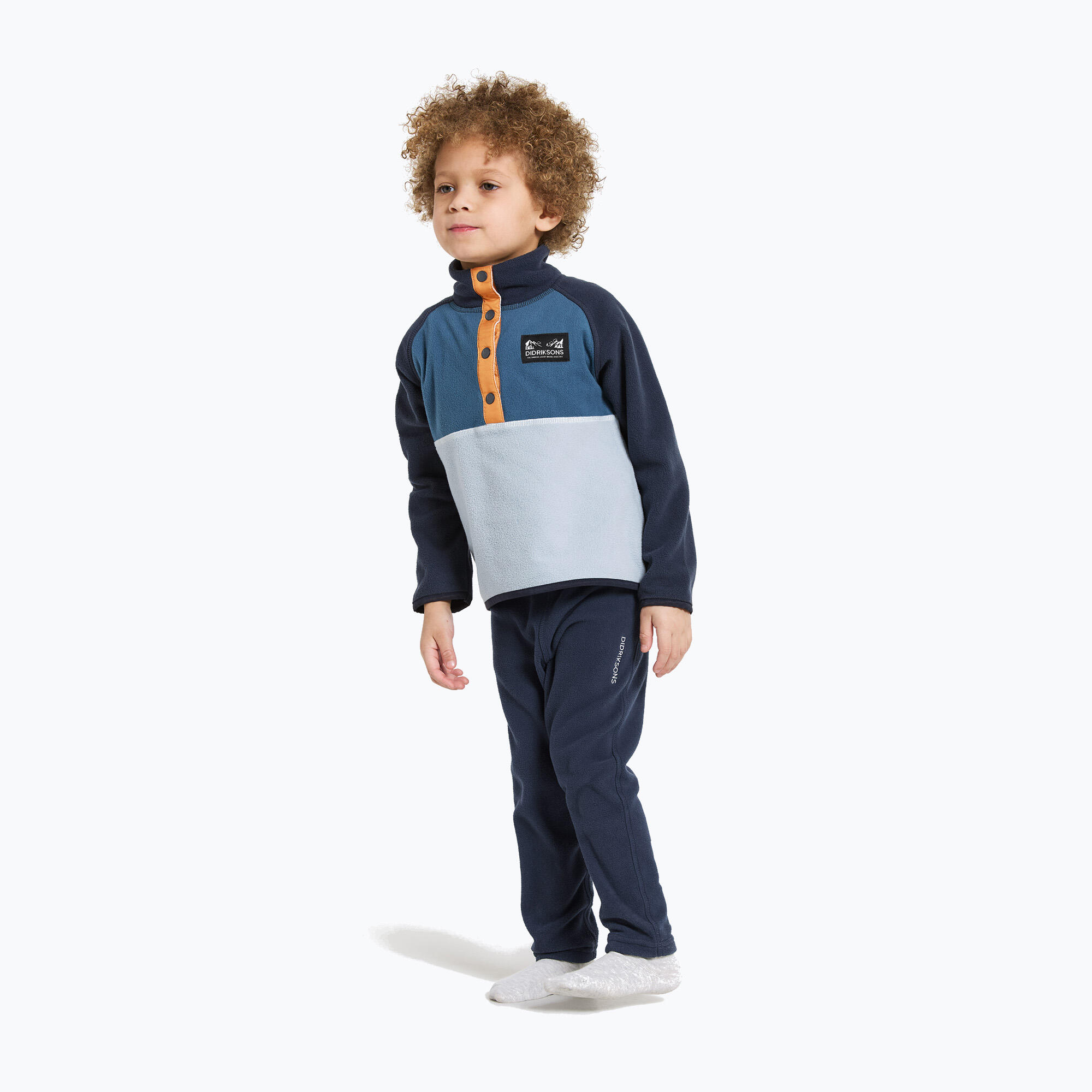 Bluza polarowa dziecięca Didriksons Monte Half Button 2/7