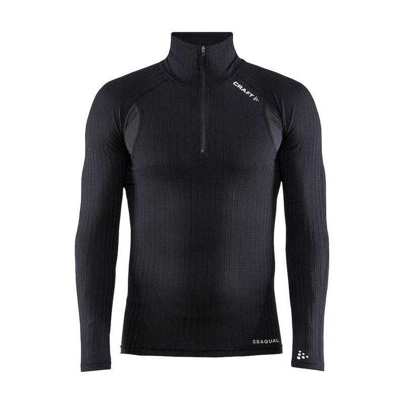 ACTIVE EXTREME X ZIP LONG SLEEVE BASELAYER MEN BLACK
