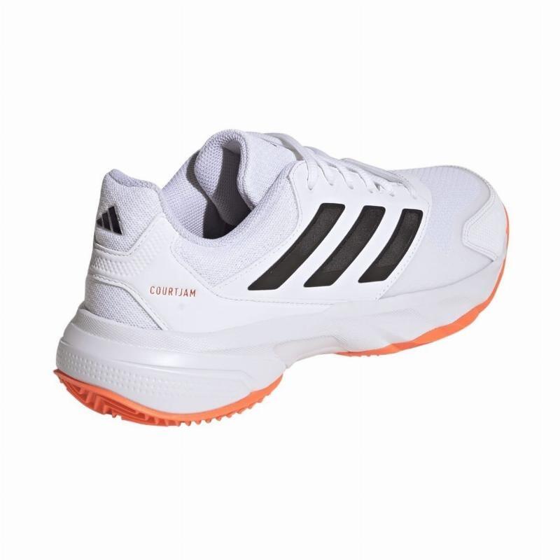 Tênis Adidas CourtJam Control 3 Clay White Orange Black 5/5