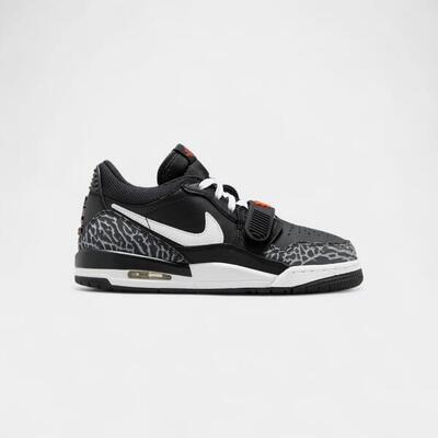 Jordan legacy 312 low black white safety orange (gs)