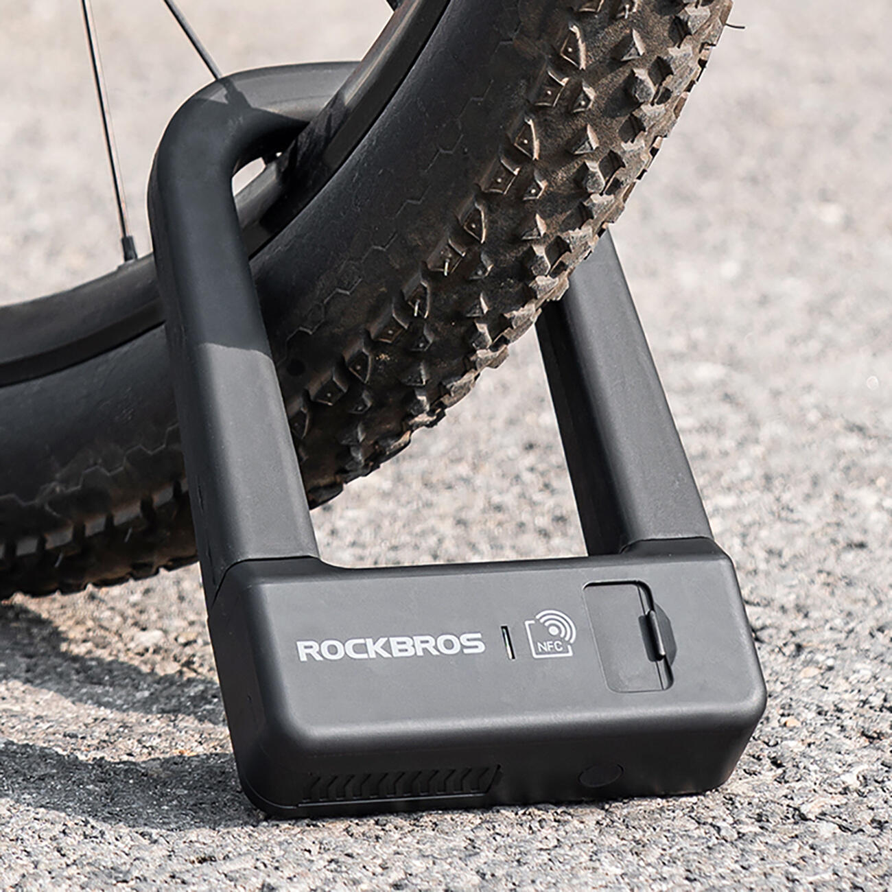 Rockbros RBNS1 SMART Fahrradschloss mit NFC-Lesegerät - Schwarz 3/7