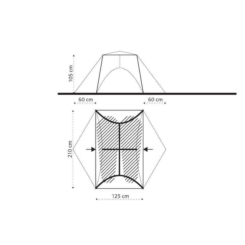 Shanta 2 Iguana Green - lichtgewicht tent - 2 persoons - Groen 5/5