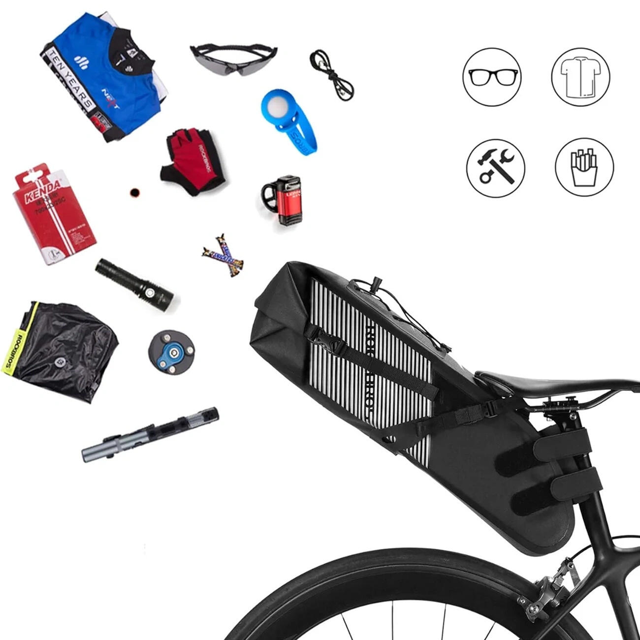 Cyklistická taška Rockbros podsedlová 10 l 6/7