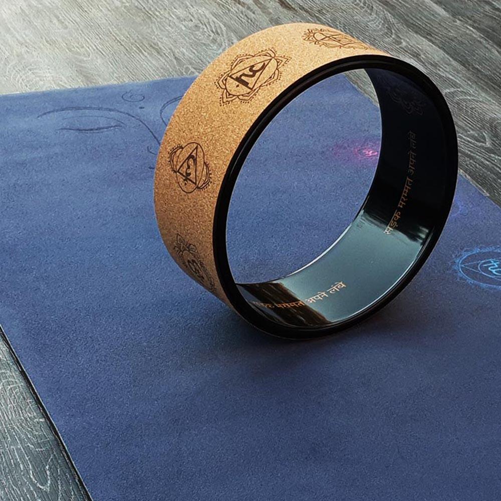 Yoga en fitness wiel kurk 7 chakras + mandala zak 5/5