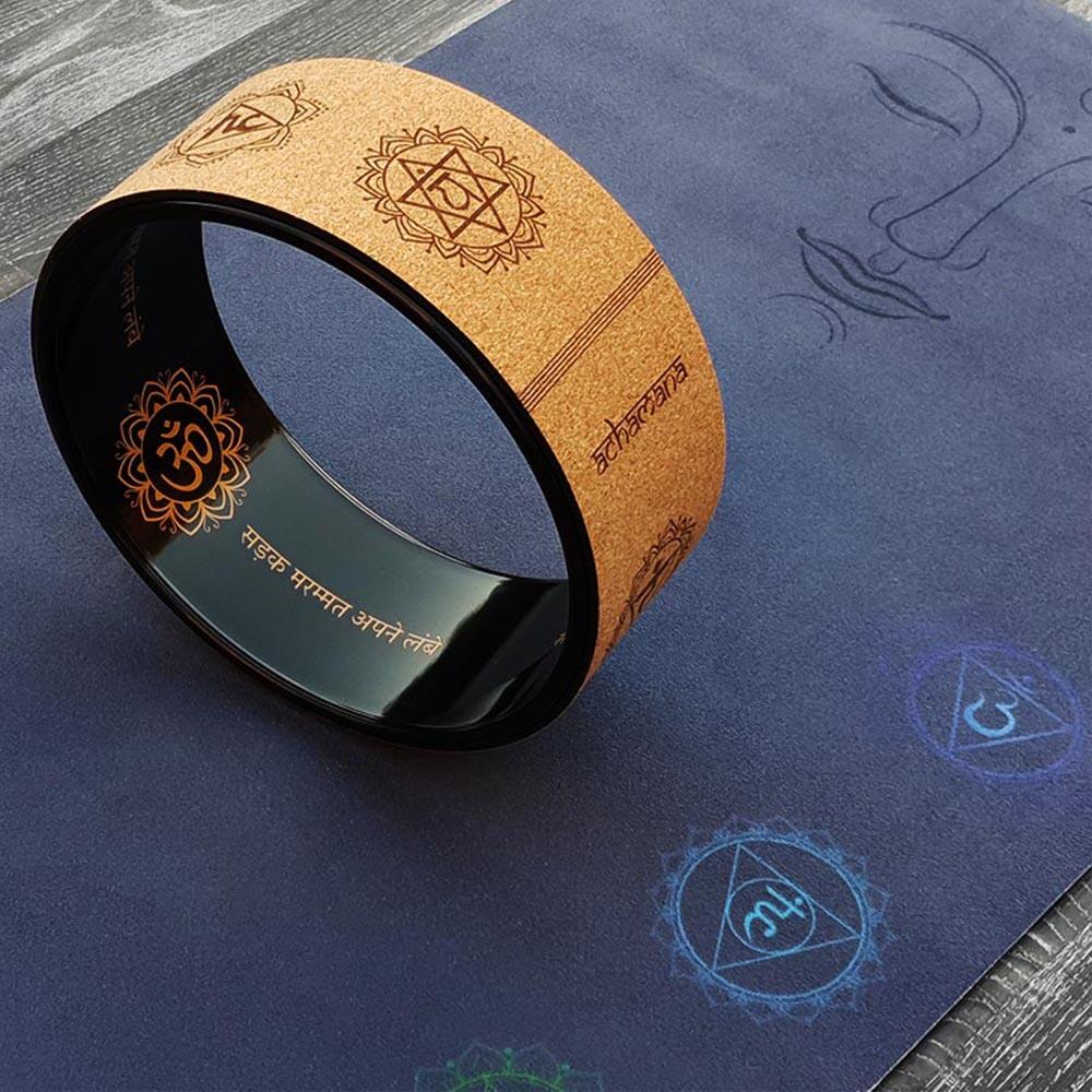 Yoga en fitness wiel kurk 7 chakras + mandala zak 4/5