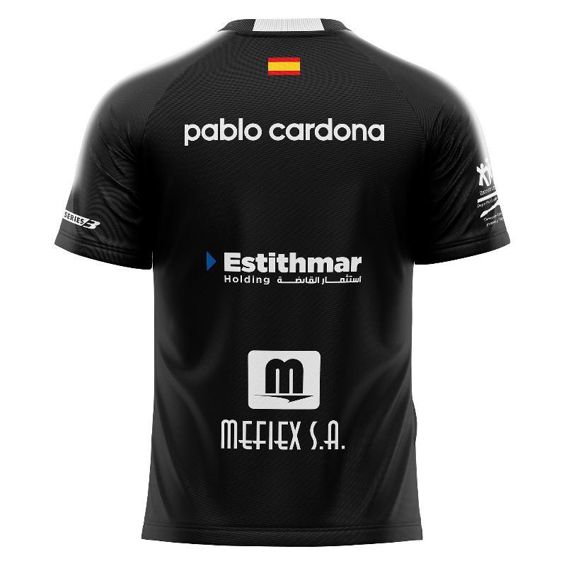 Camiseta preta Bullpadel Pablo Cardona Montse 2/5