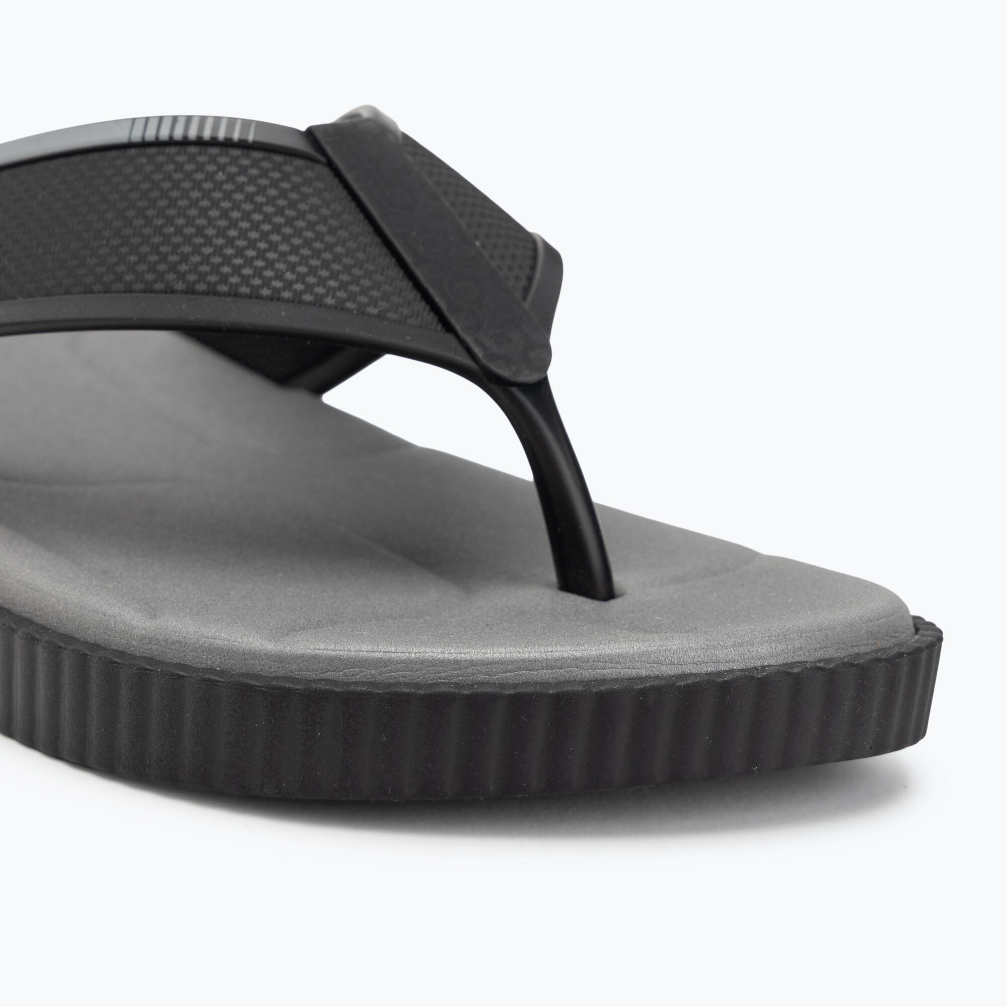 Heren Teenslippers Vintage Grijs & Zwart Multi 7/7