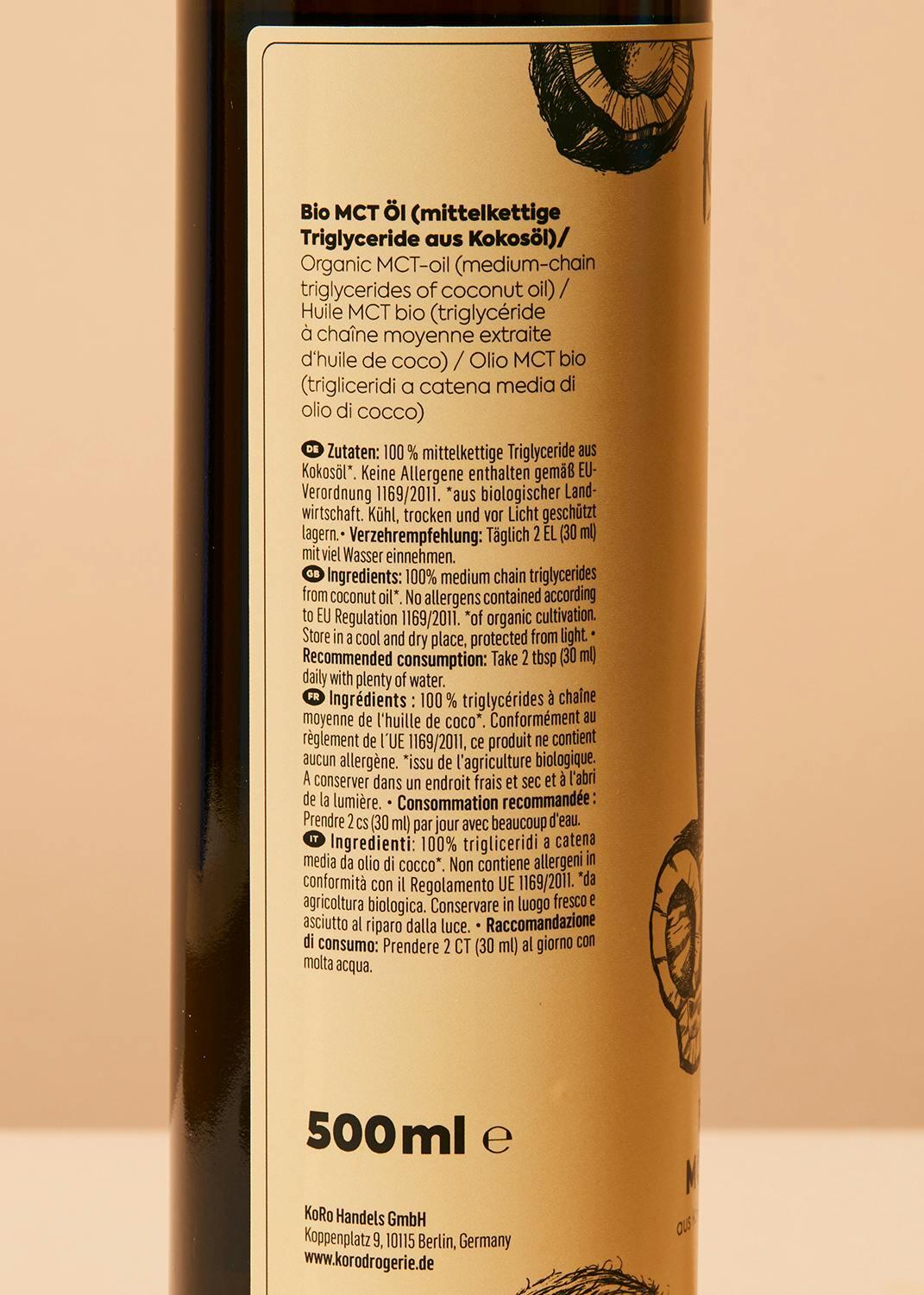 Huile MCT bio 500 ml 4/7