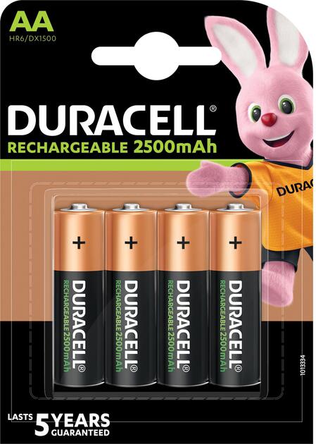 Acumulatori Duracell AA R6 2500 mAh 1.2 V Ni-MH, set 4 bucati