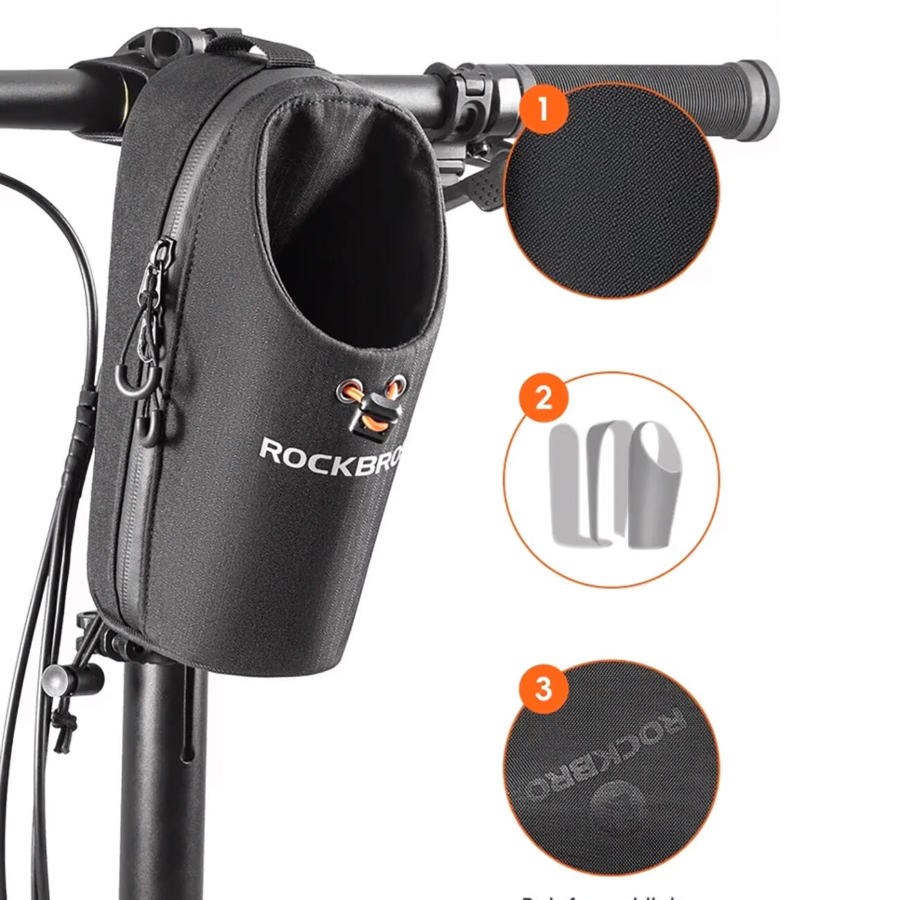 Rockbros fietsstuurtas 1,5 l 7/7