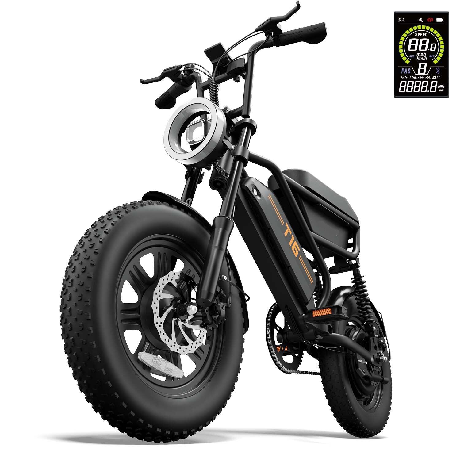 Elektrische Fiets URLIFE T16 500W 48V13Ah 16" Zwart 5/5