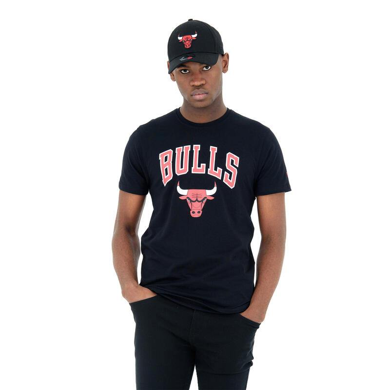 Tricou fitness bărbați Regular Tee Chicago Bulls negru