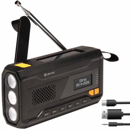 Radio d'urgence - Energie solaire - Radio DAB+/FM - Powerbank 2000mAh - SCD2033