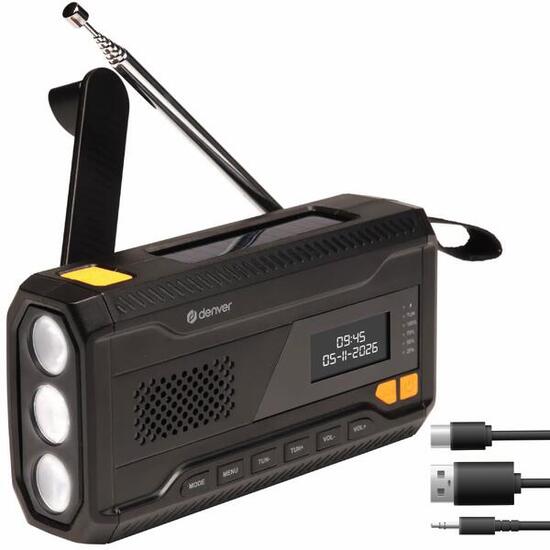 Radio d'urgence - Energie solaire - Radio DAB+/FM - Powerbank 2000mAh - SCD2033