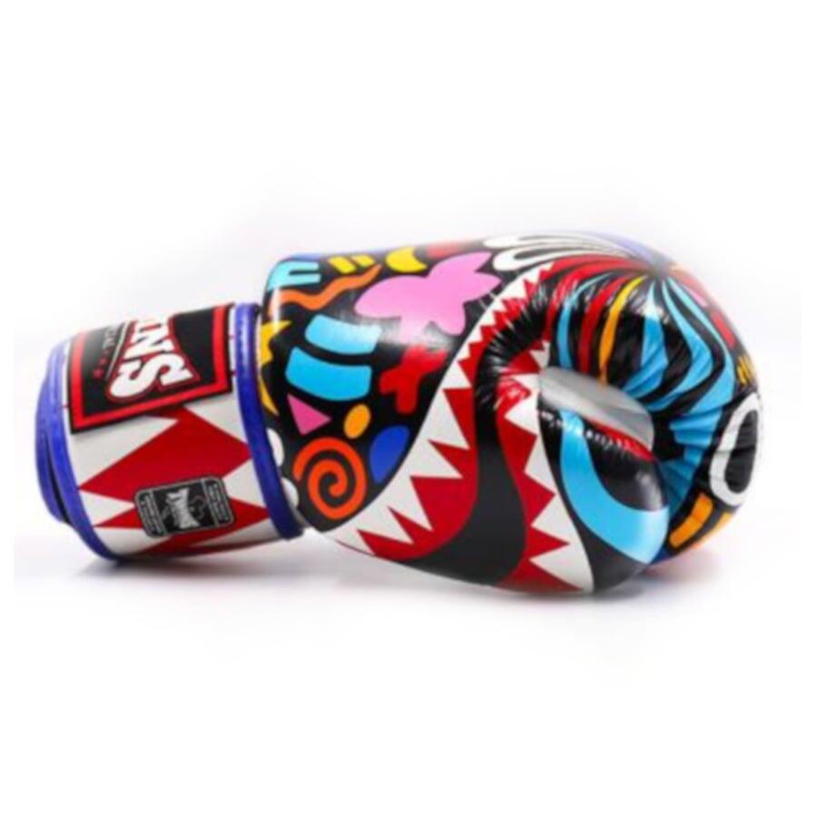 Rękawice Bokserskie Twins Special  ze skóry naturalnej Fancy Abstract 14 Oz 3/3