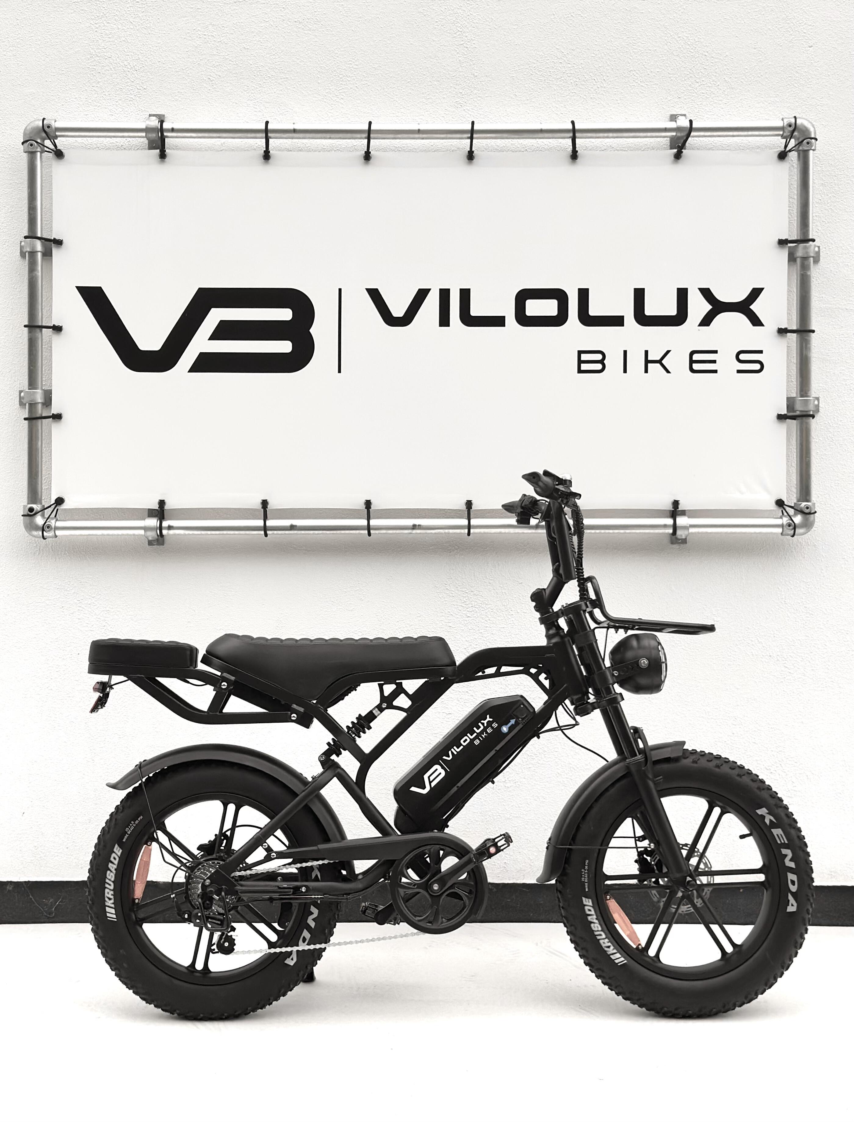 Fatbike V20 PRO met achtertje & voorrekje - ZWART - Rijklaar geleverd 2/3